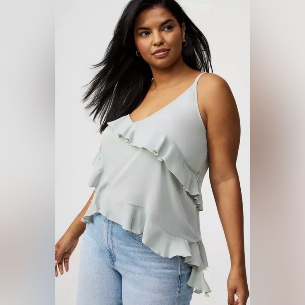 Torrid Georgette Ruffle Cami NWT